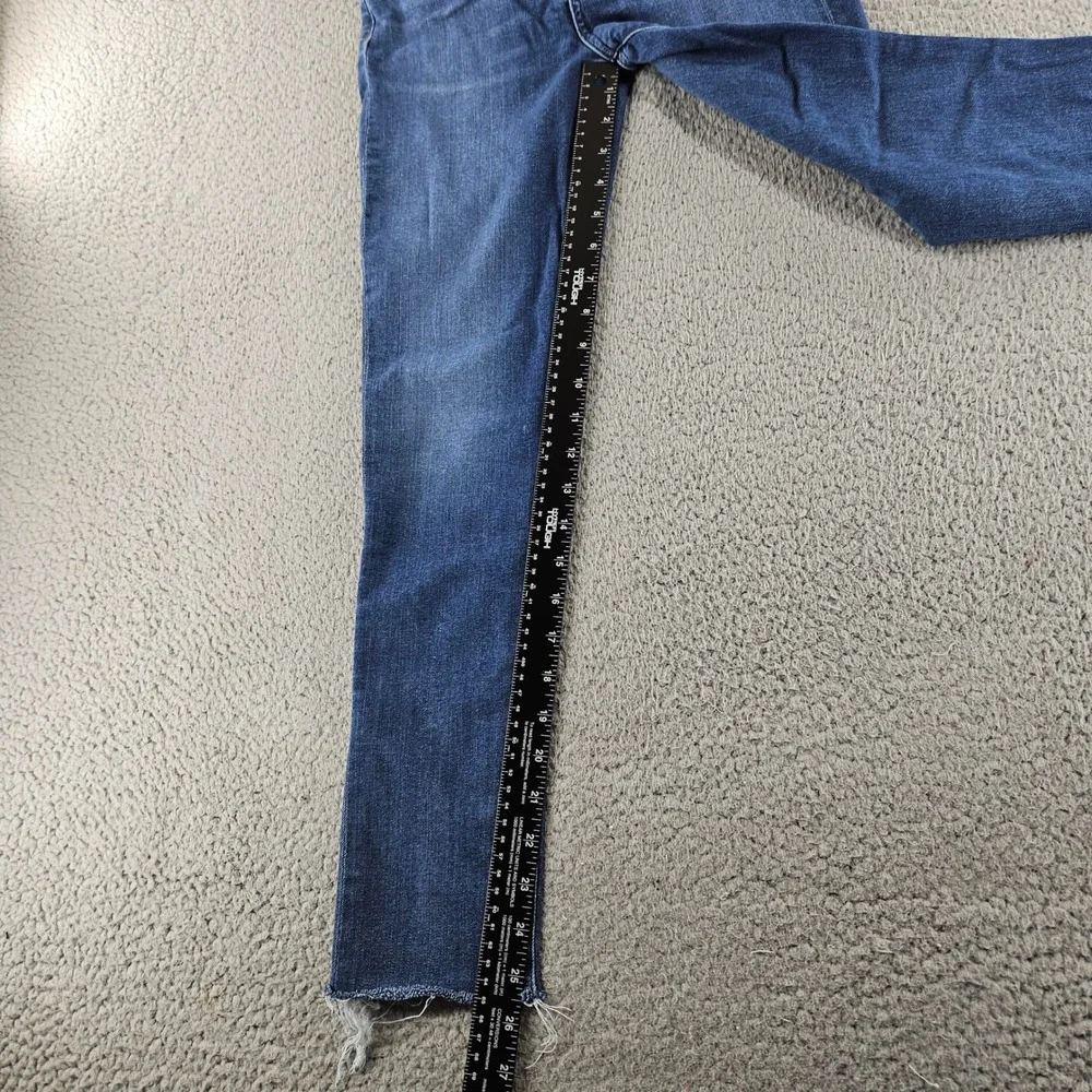 AGOLDE Sophie High Rise Skinny Jeans Womens 25‎ Dark Indigo Blue Distressed